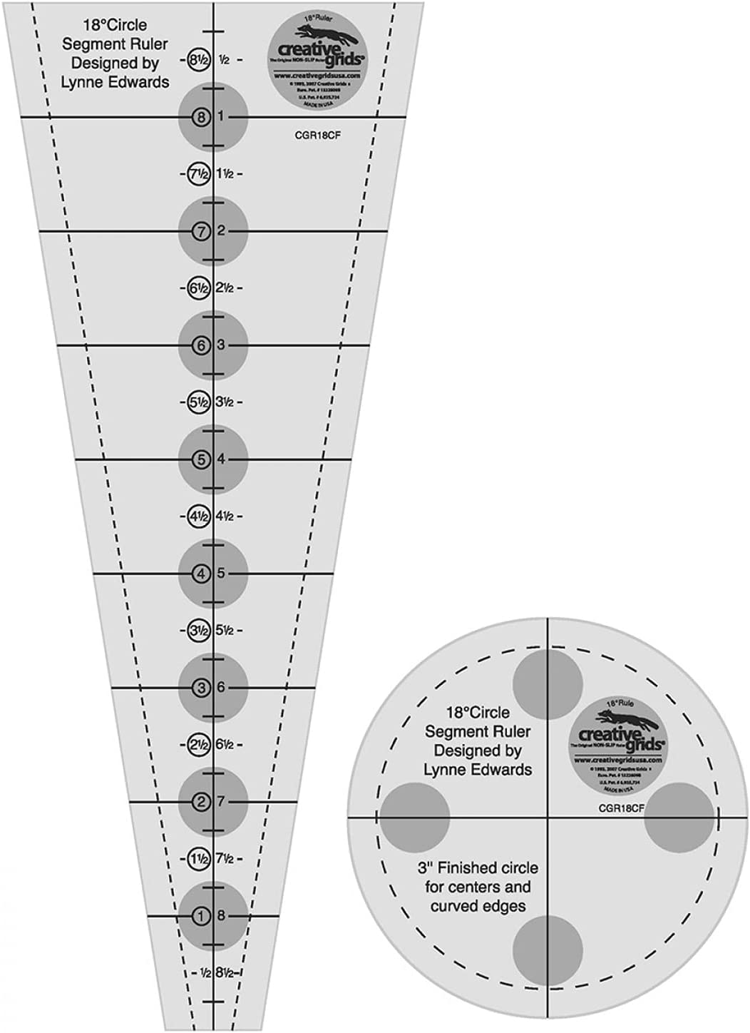 Rule 18 degree dresden Plate Creative Grids