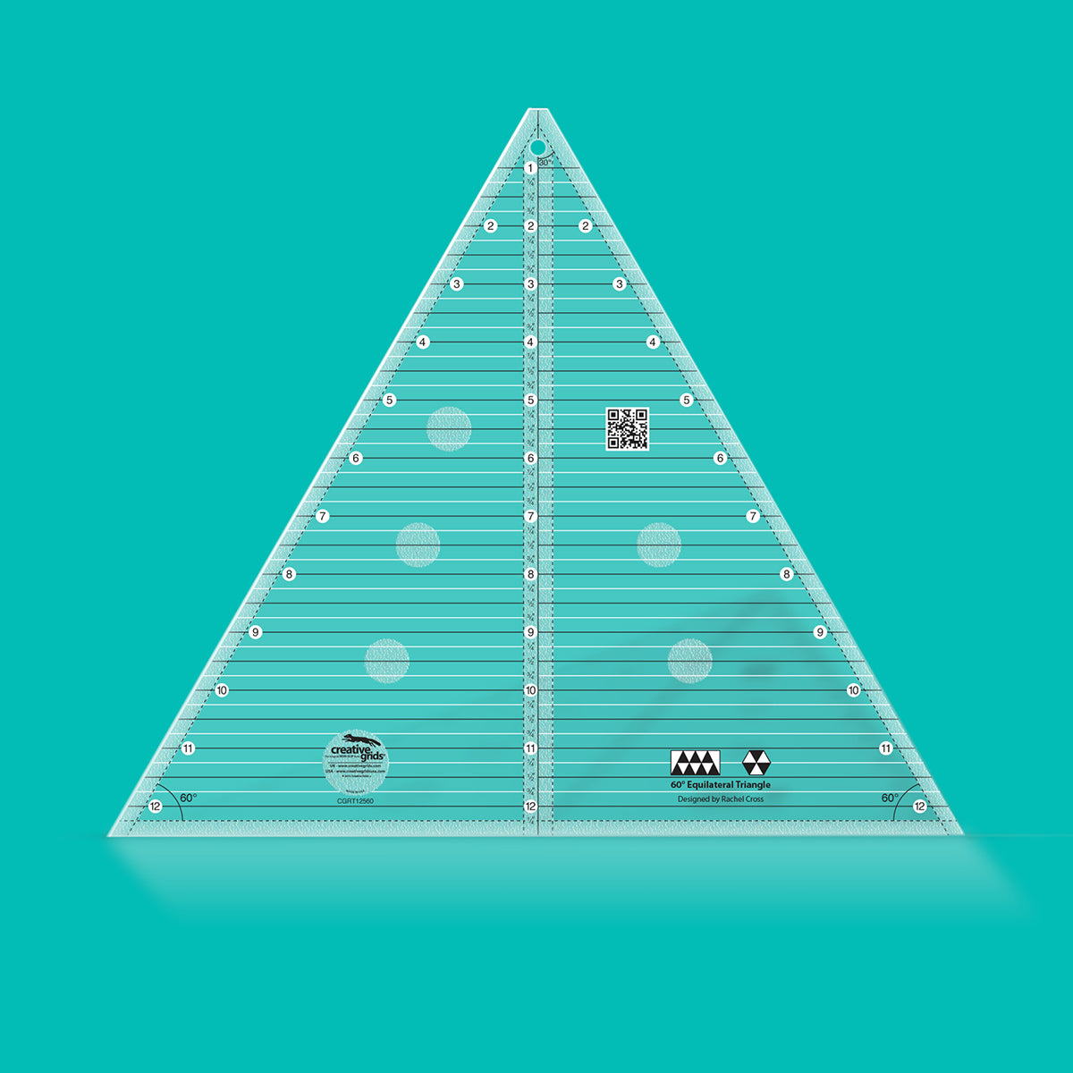 Triangle rule 60 ° 12 "Finished size Creative Grids