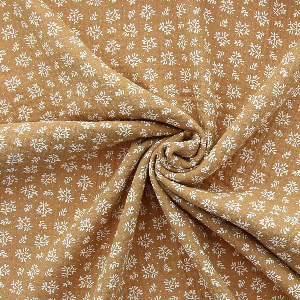 Tissu double gaze Meesya - Camel