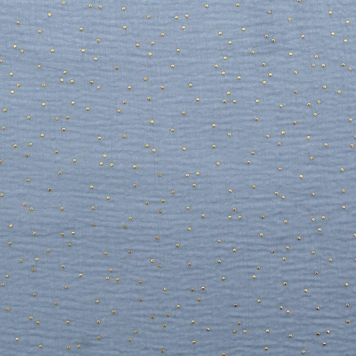 Double fabric cotton gauze mini golden pea - baltic