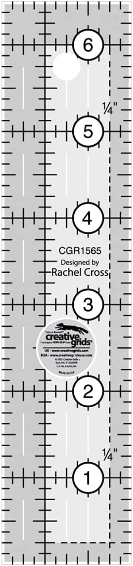 Règle rectangle quilting 1.5" x 6.5" Creative Grids