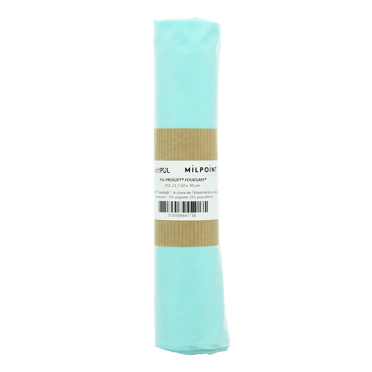 Coupon tissu pul imperméable 50 x 70 cm - Bleu clair