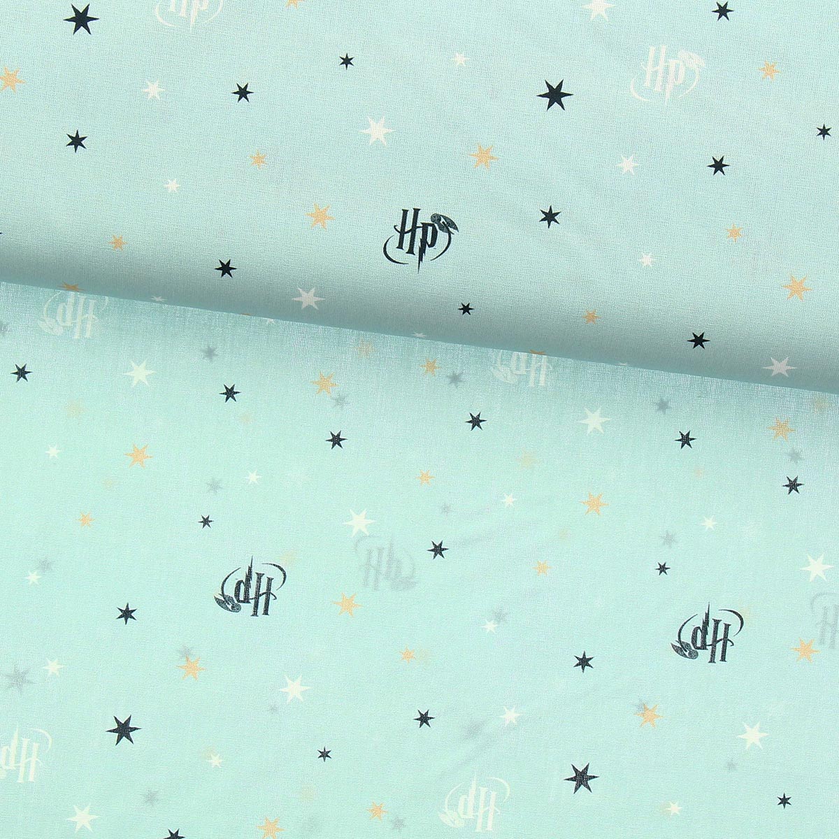 Cotton poplin fabric - Harry Potter - HP and Stars Blue Found