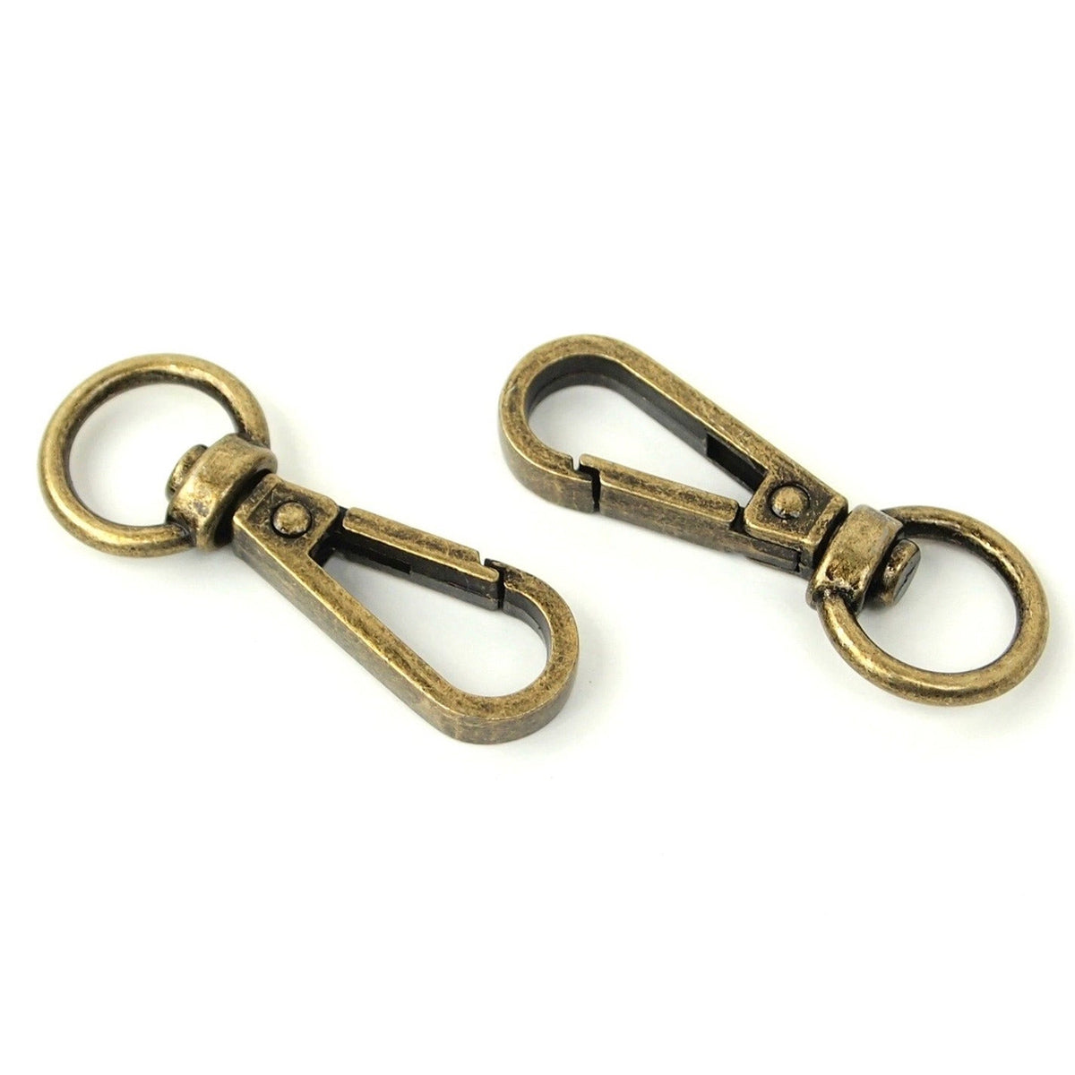 Set of 2 metal - ancient 12.7 mm carabiners