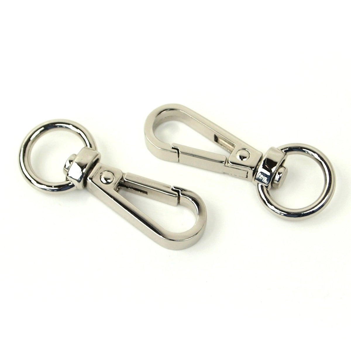 Set of 2 metal carabiners - silver 12.7 mm