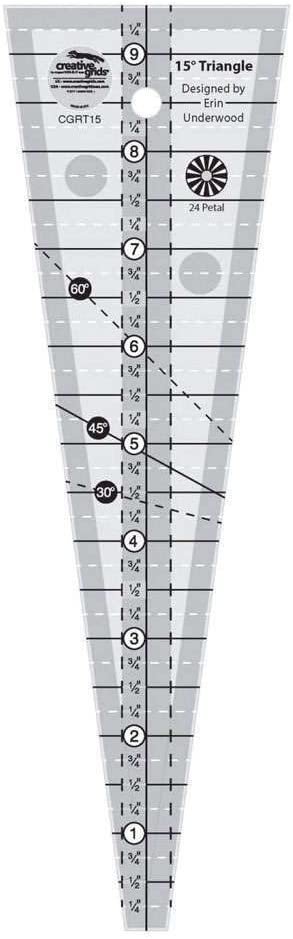 Triangle rule 15 ° Creative Grids