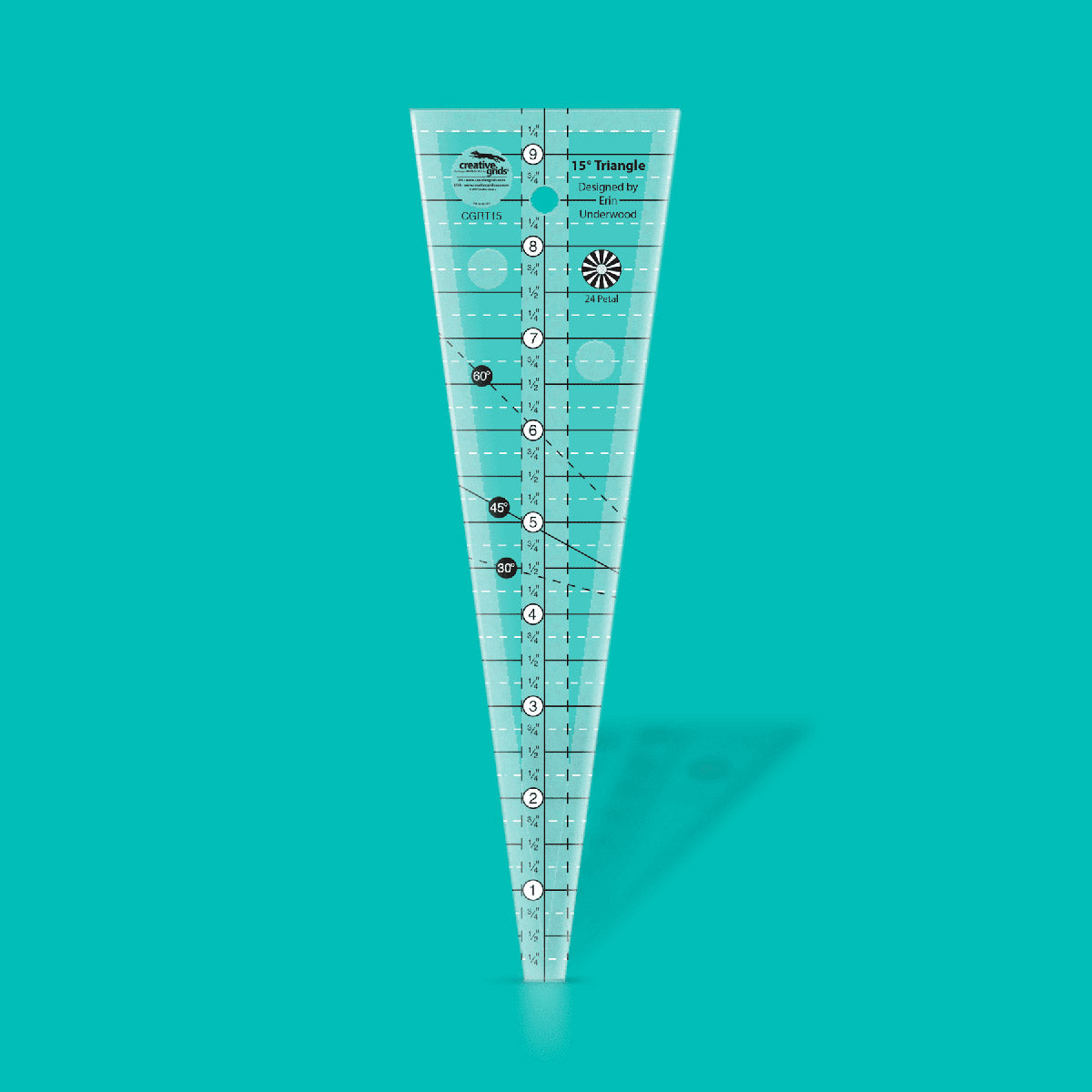 Règle triangle 15° Creative Grids