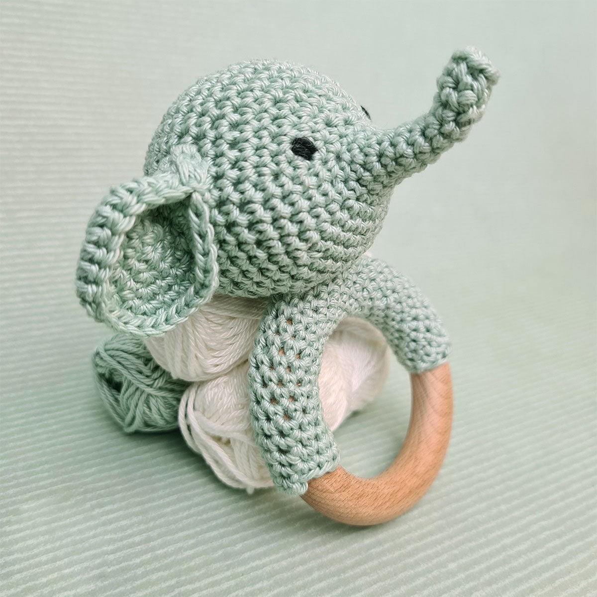 Crochet kit - elephant rattle