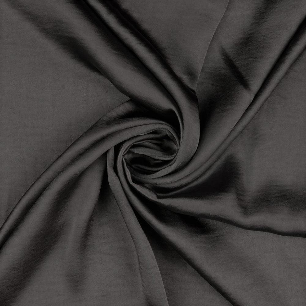 Tissu satin deluxe touché soie - Gris foncé