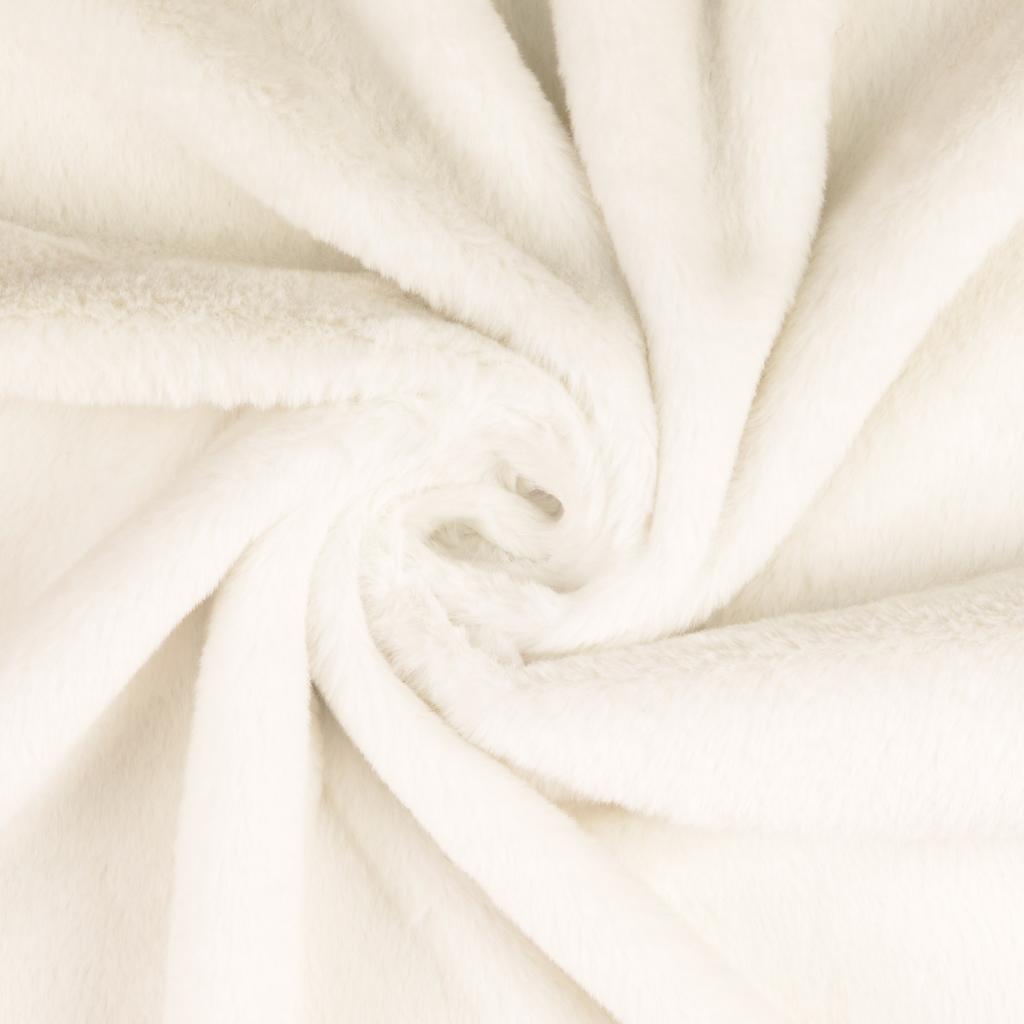 Faux fur fabric - White