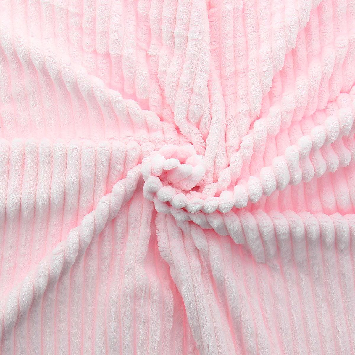 Large rib Minky fabric - Rose