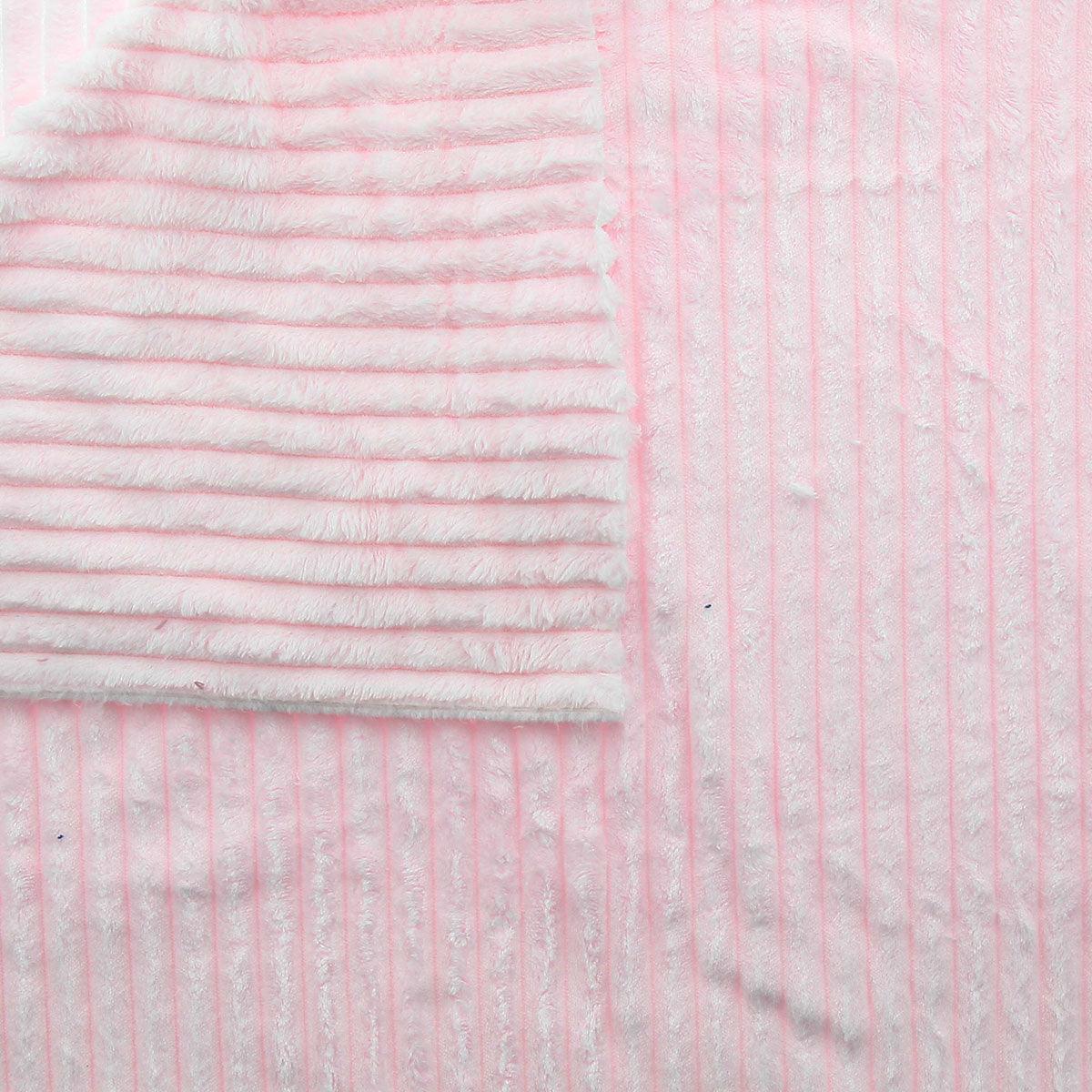 Large rib Minky fabric - Rose