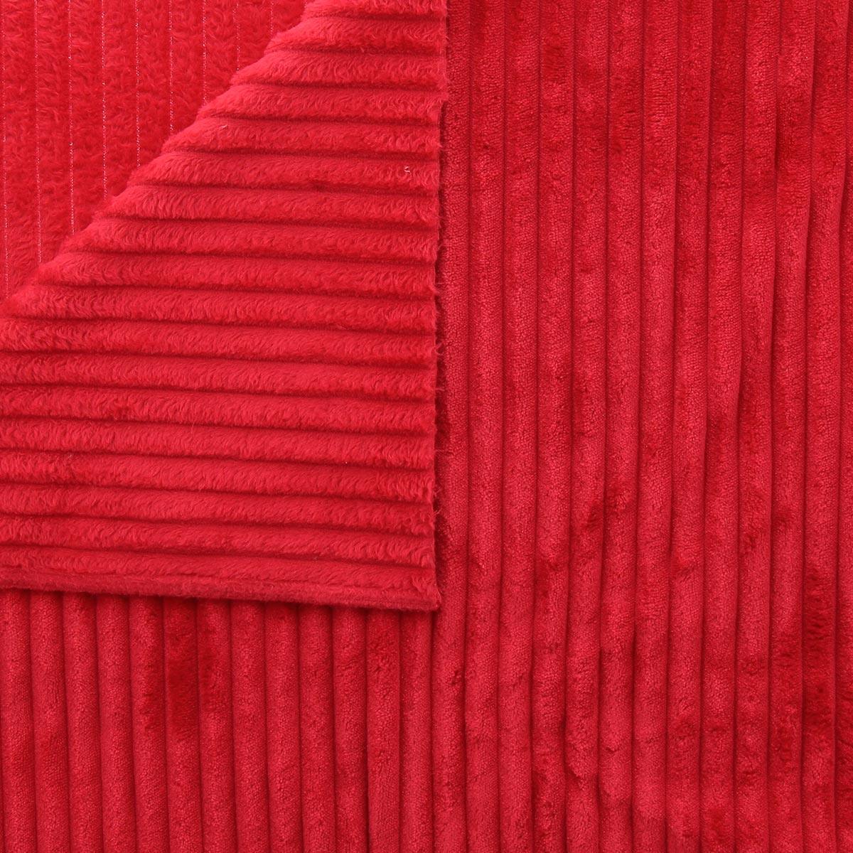 Large Côtes Minky fabric - Red