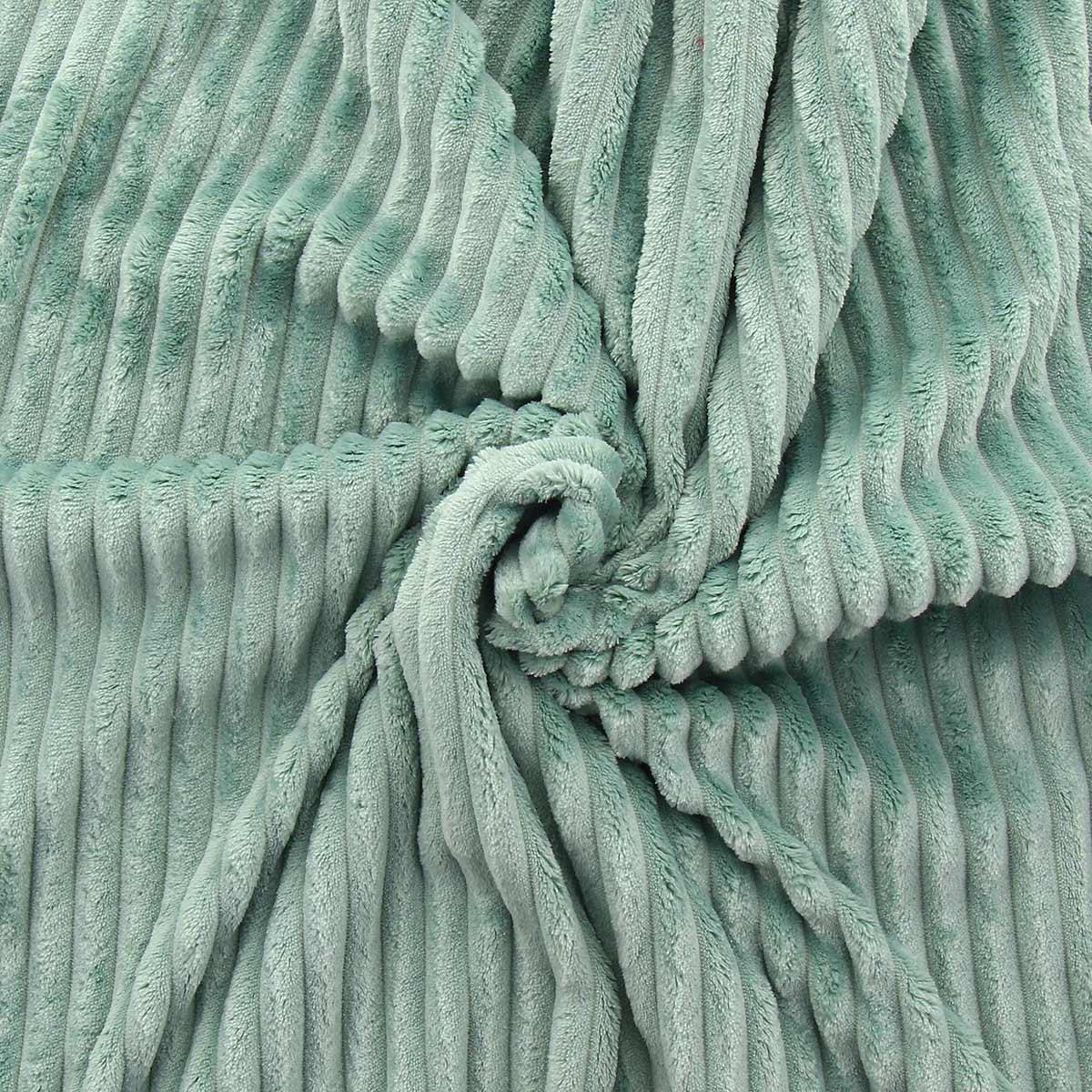 Large ribs Minky fabric - Sage green