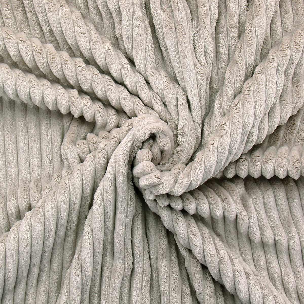 Large rib Minky fabric - Sand