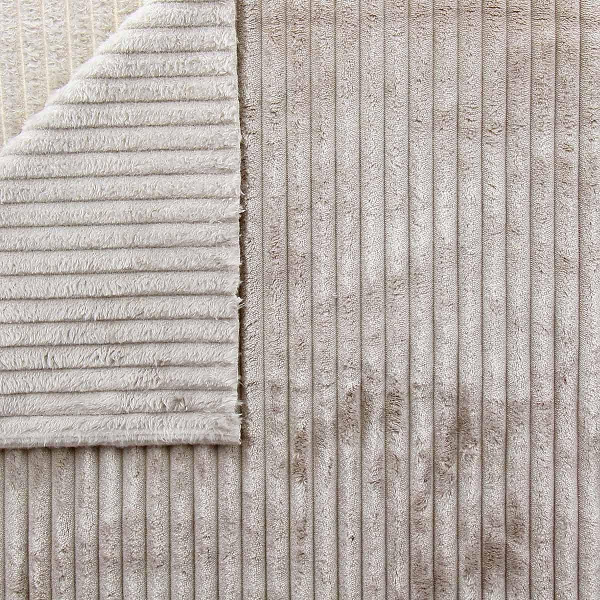 Large rib Minky fabric - Sand