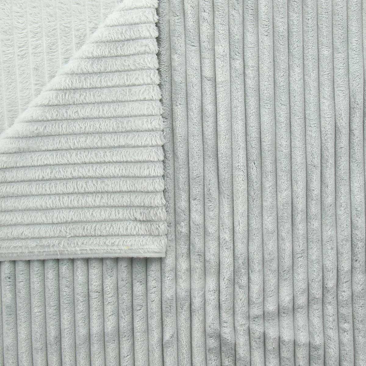 Large rib Minky fabric - Gray