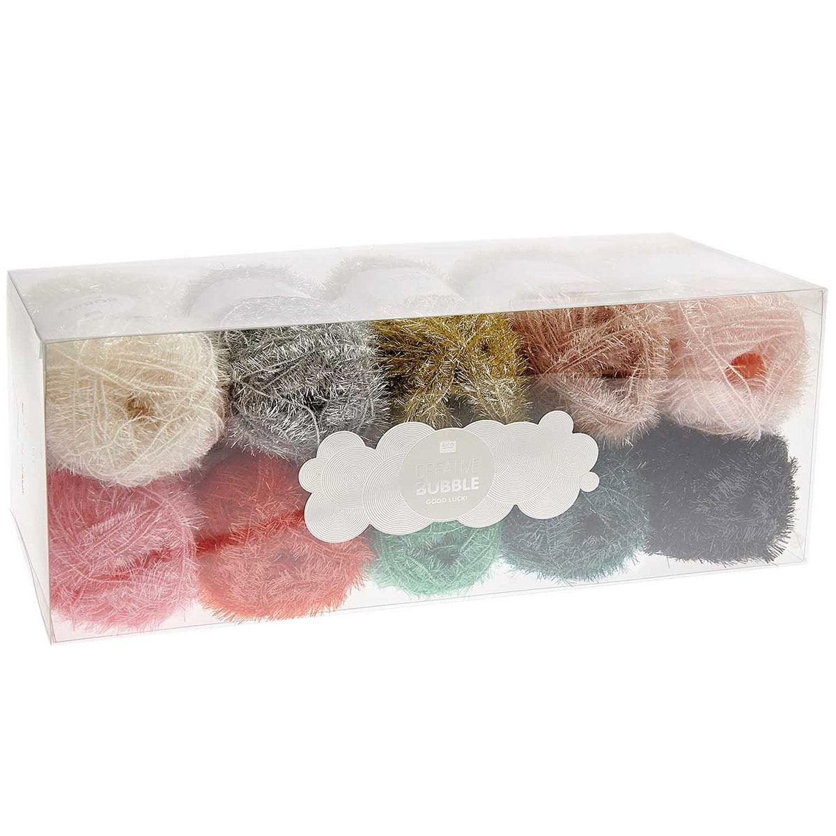 Coffret 10 pelotes de fil à crocheter Creative Bubble - Good Luck