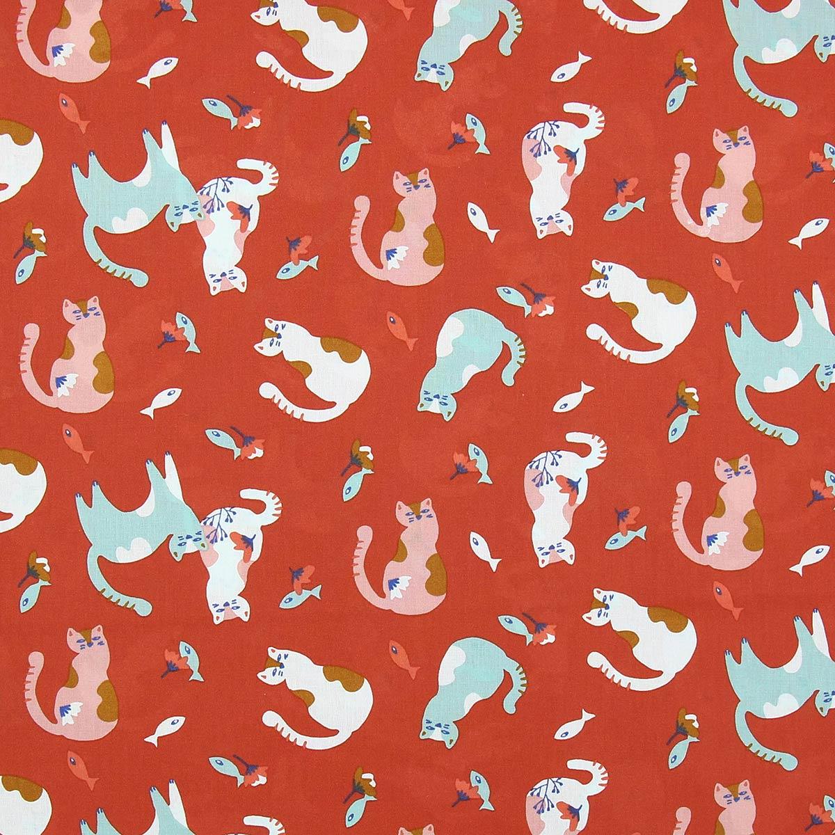 Cotton poplin fabric - Cat