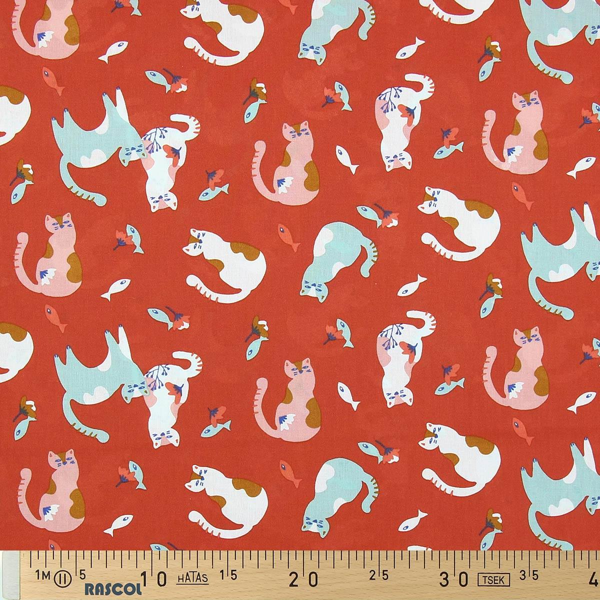 Cotton poplin fabric - Cat