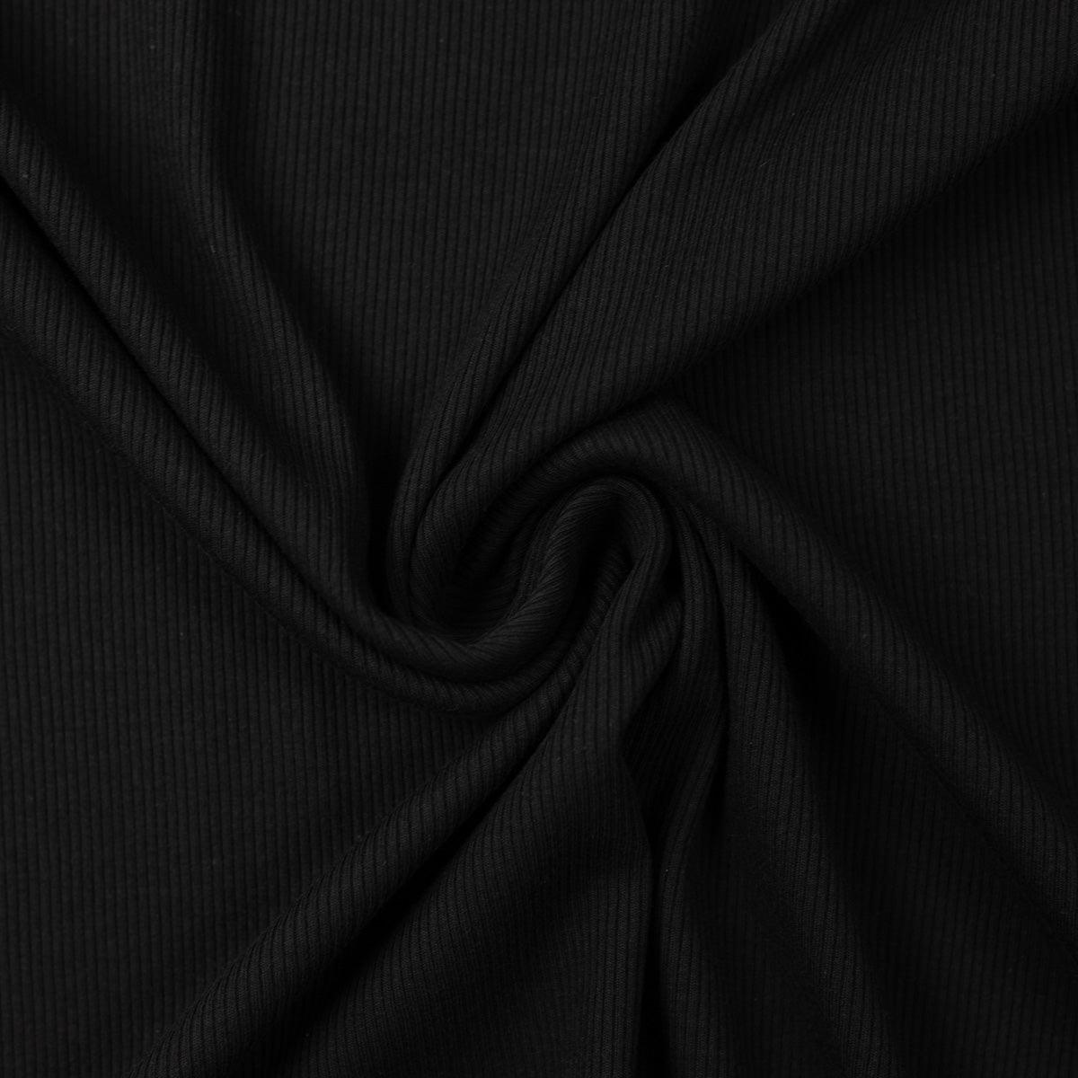 Jersey fabric cotton chopped mesh - black