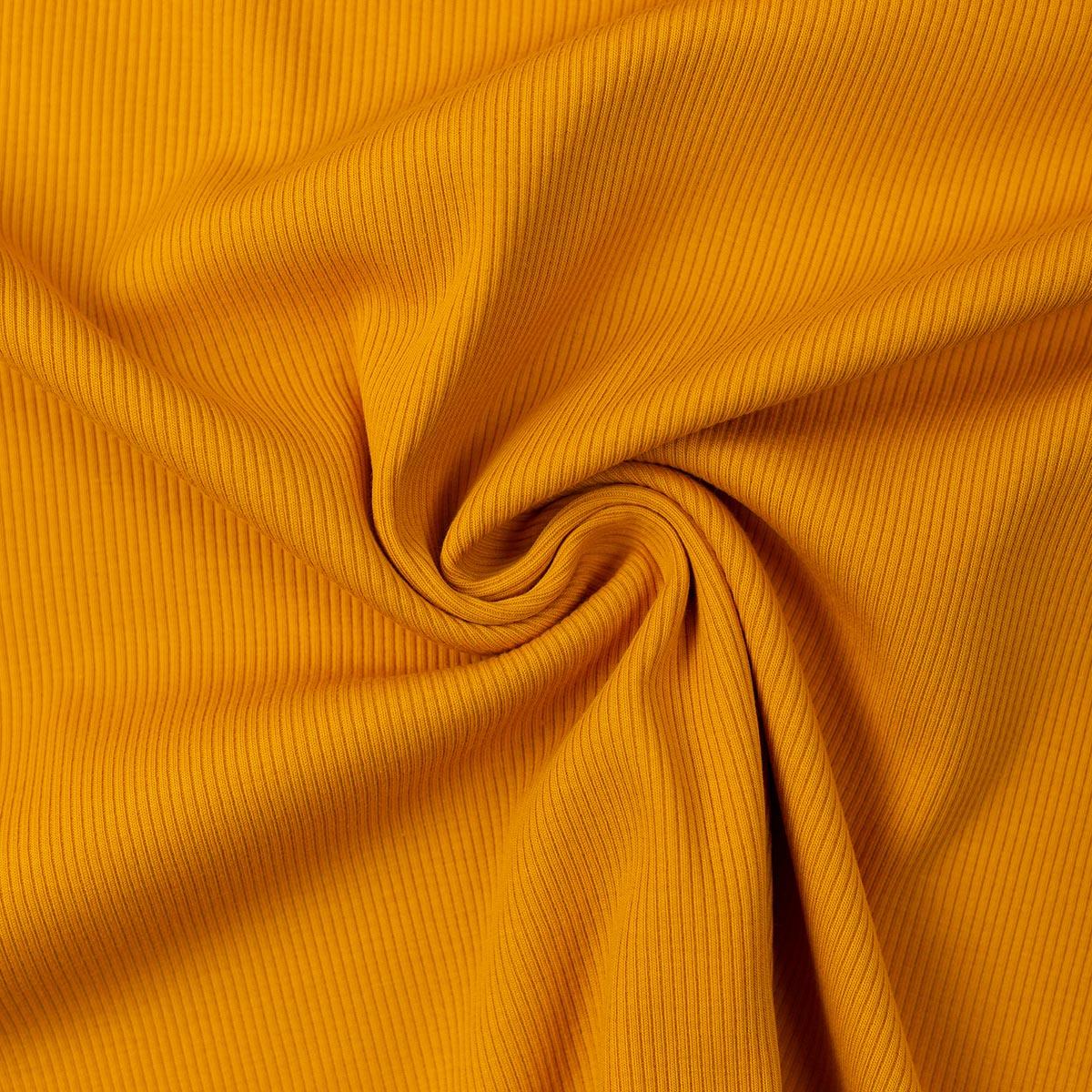 Jersey fabric cotton chopped mesh - mustard yellow