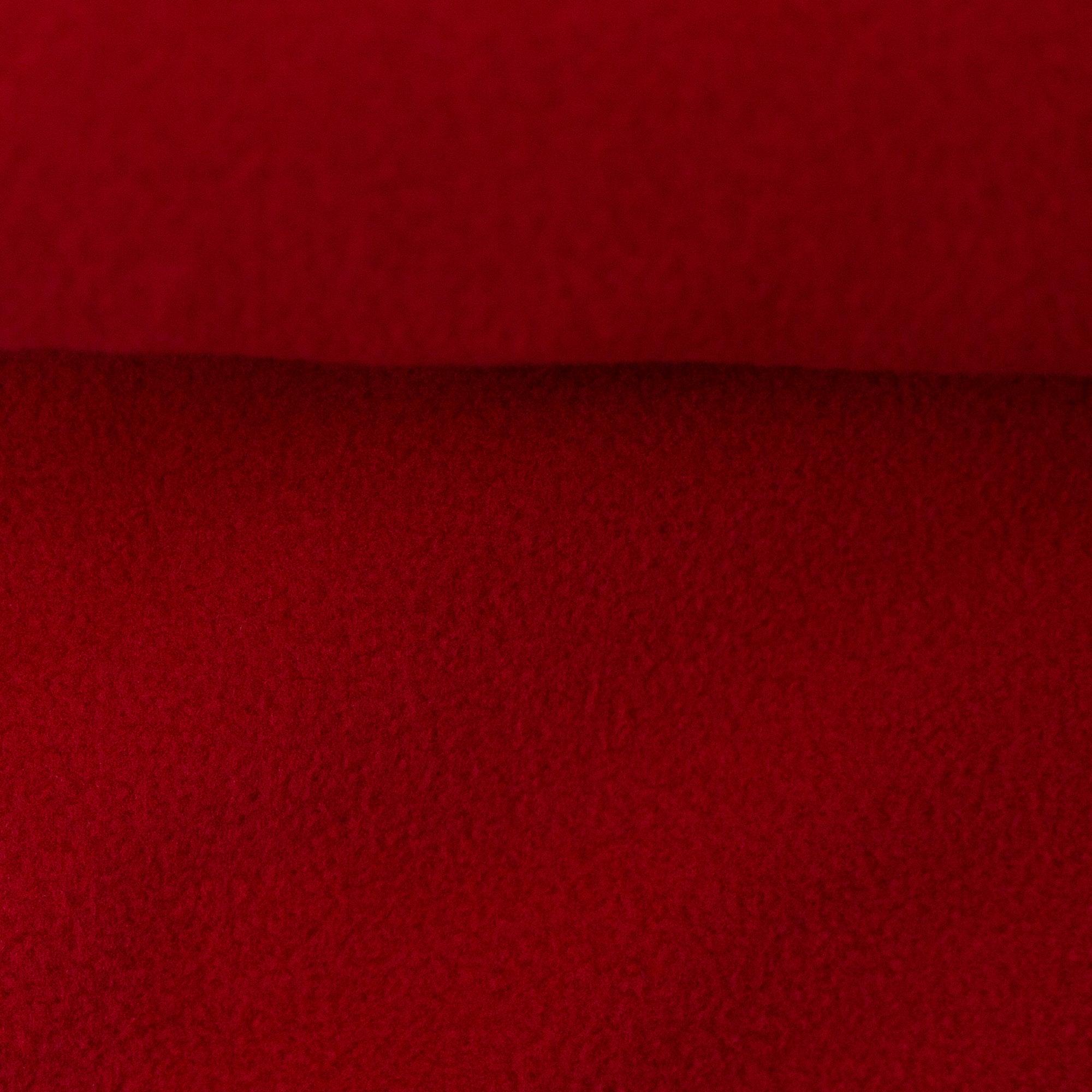 Tissu micro polaire deluxe - Rouge rubis