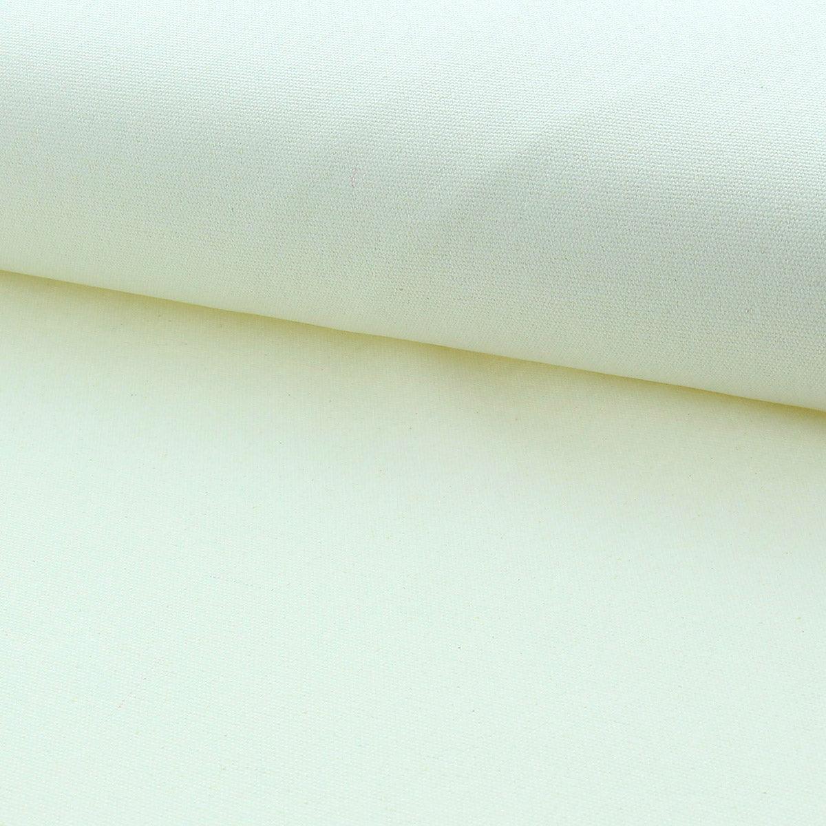 Toile de coton canvas demi-natté - Blanc cassé