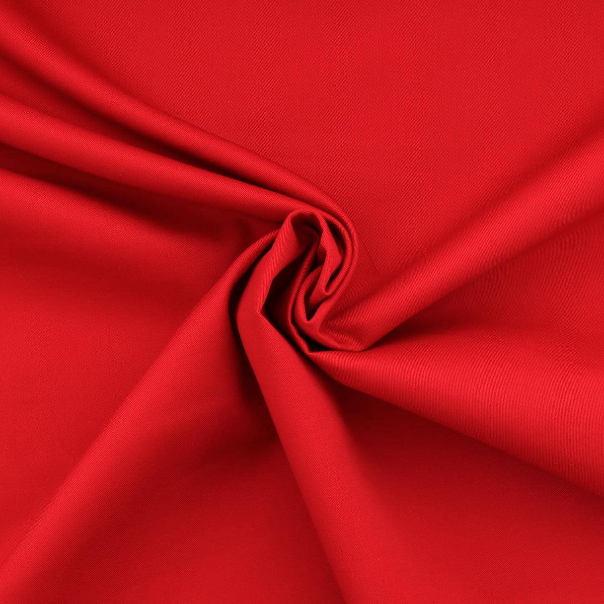 Polycoton gabardine fabric - Red