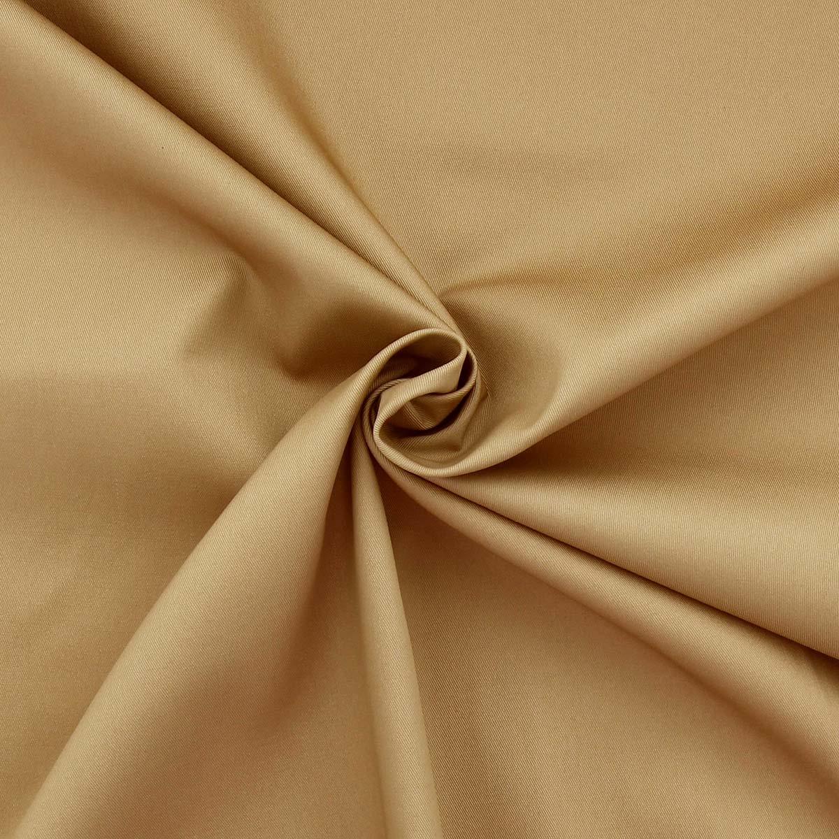 Tissu gabardine polycoton - Beige