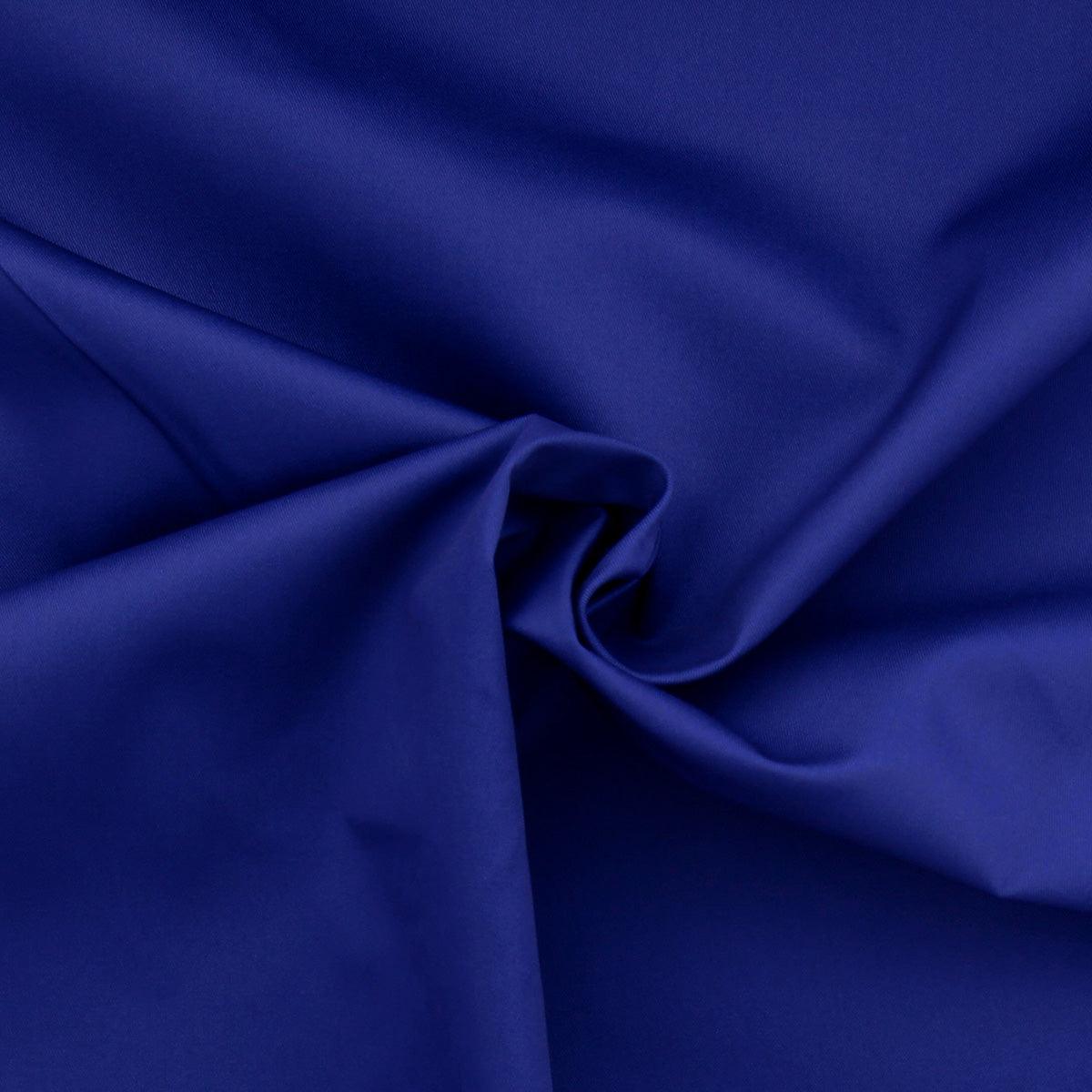 Tissu gabardine polycoton - Bleu cobalt