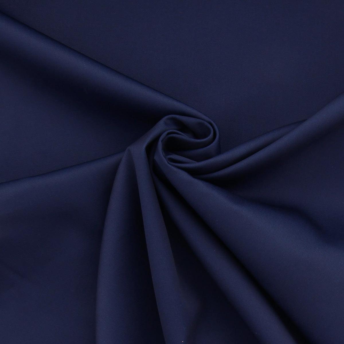 Polycoton Gabardine Stoff - Marineblau