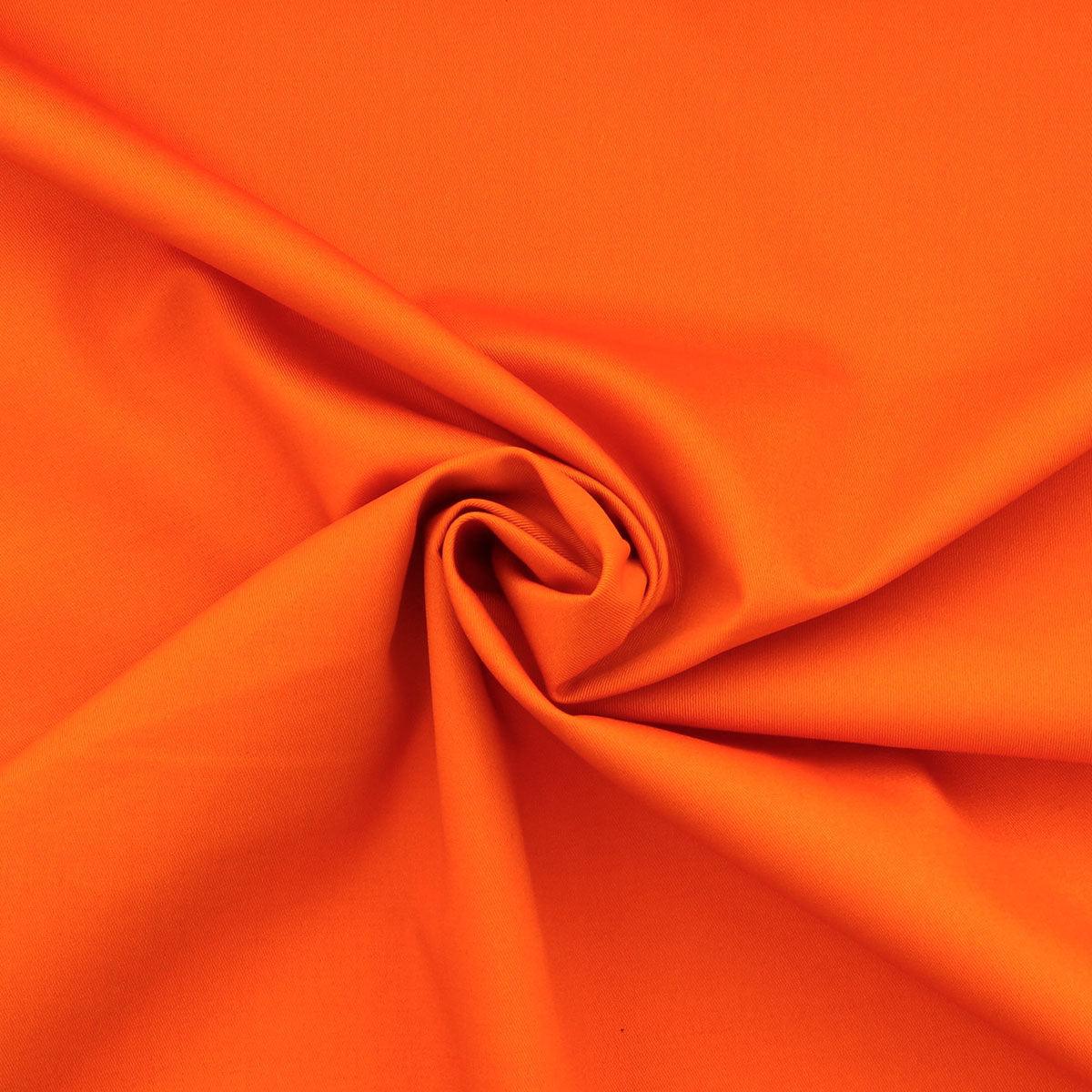 Tissu gabardine polycoton - Orange