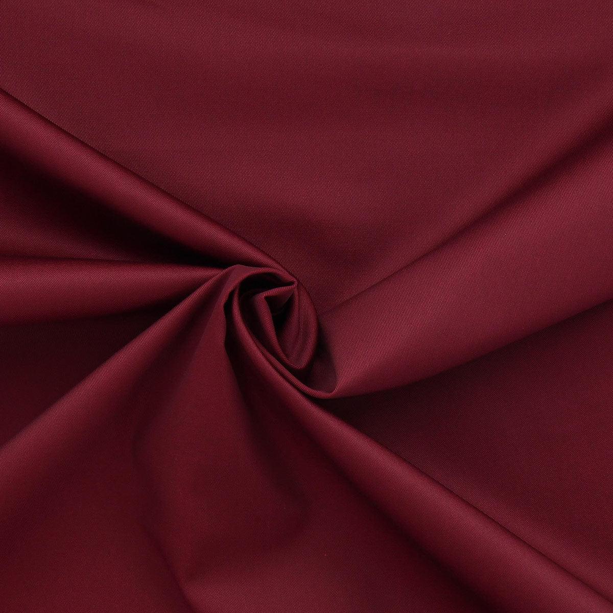 Tissu gabardine polycoton - Bordeaux