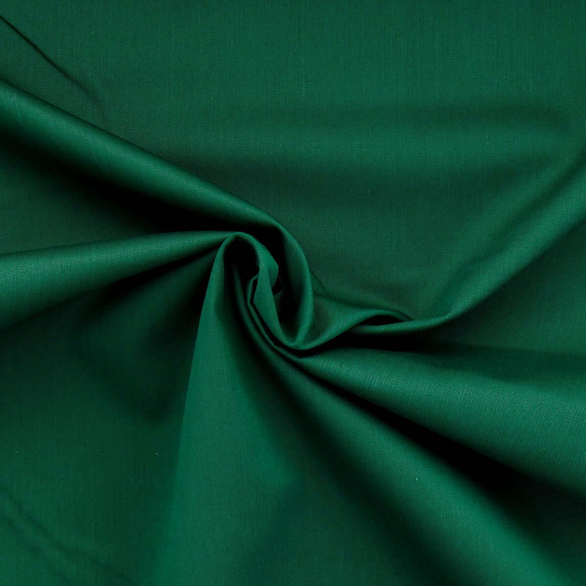 Tissu gabardine polycoton - Vert foncé