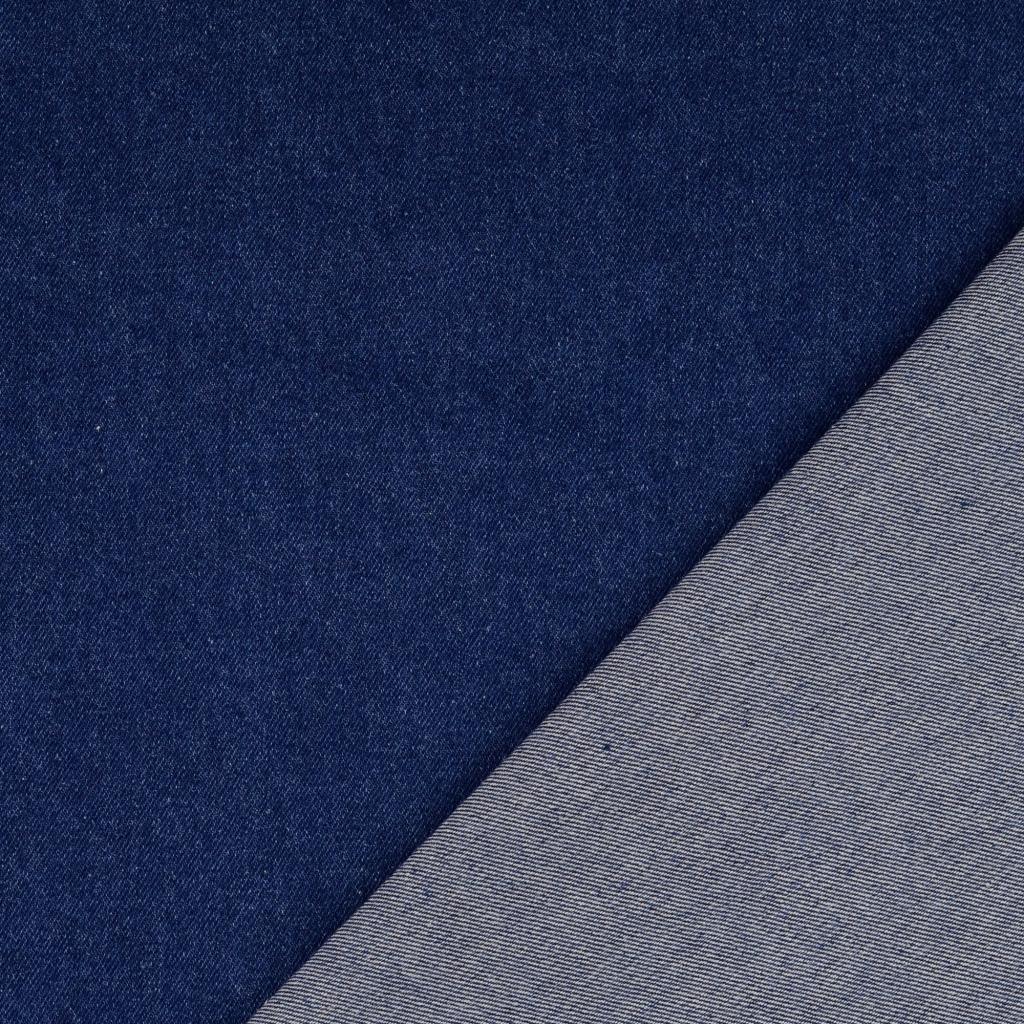 Tissu jeans coton classique - Bleu foncé