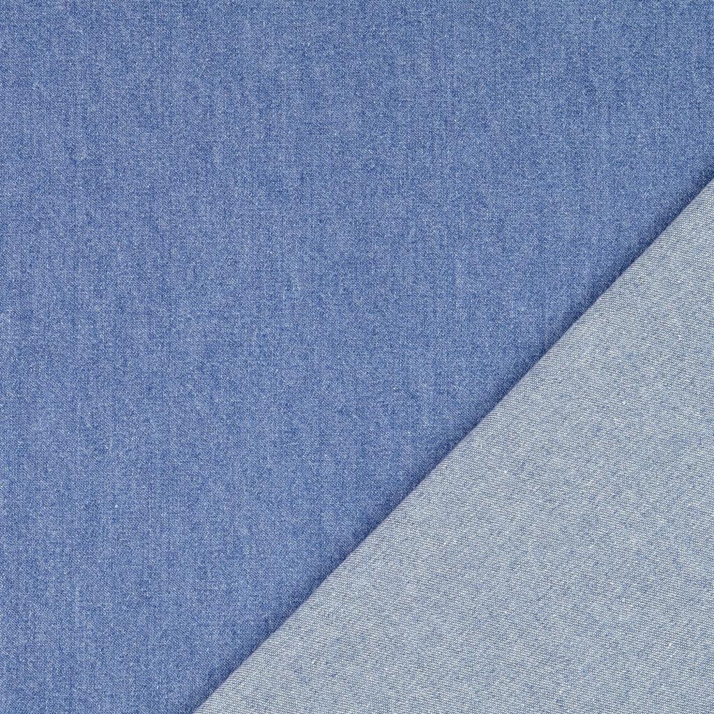 Tissu jeans coton léger - Bleu clair