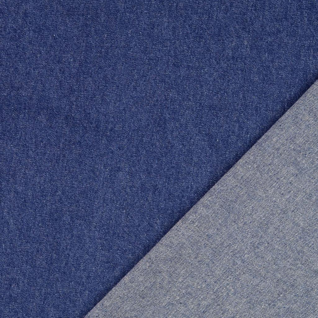 Tissu jeans coton léger - Bleu foncé