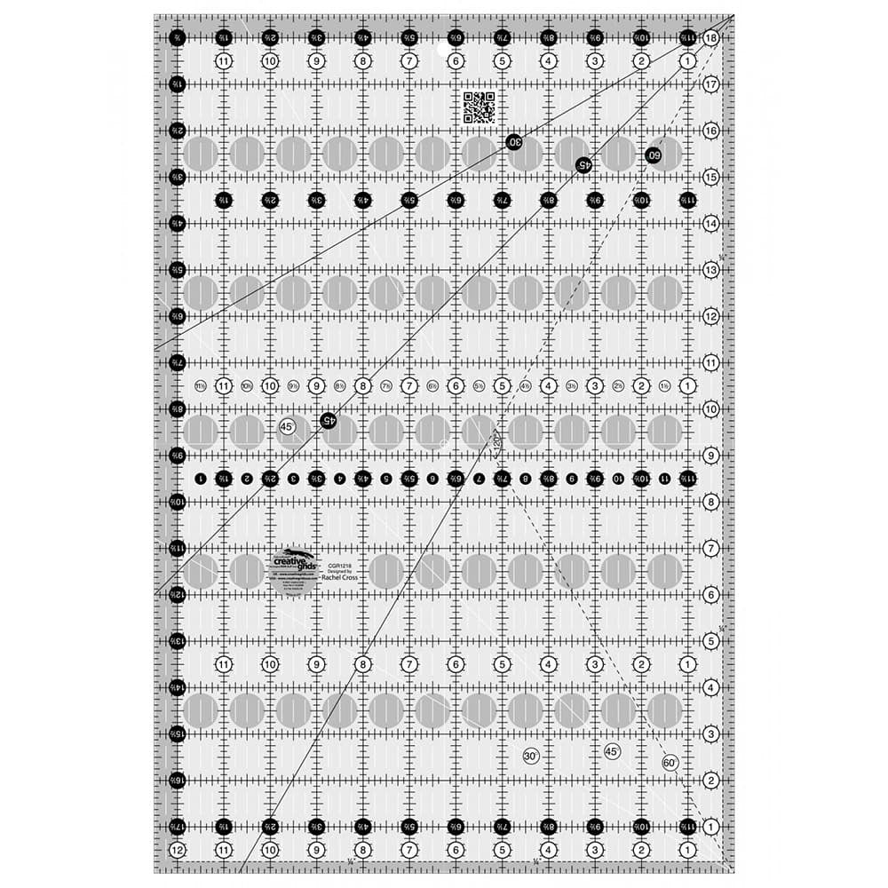 Règle rectangle quilting 12.5" x 18.5" Creative Grids