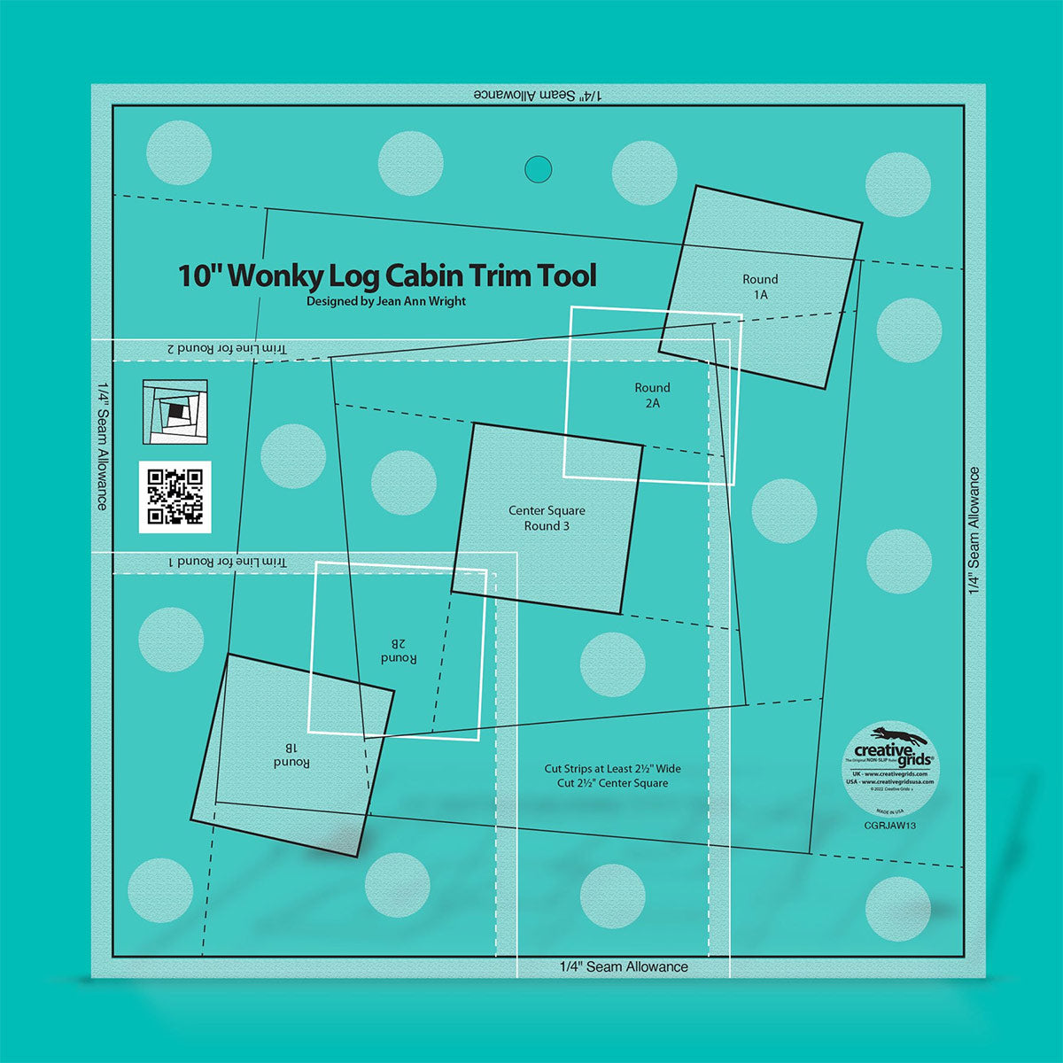 Rule 10 "Wonky Log Cabin Trim Tool Creative Grids