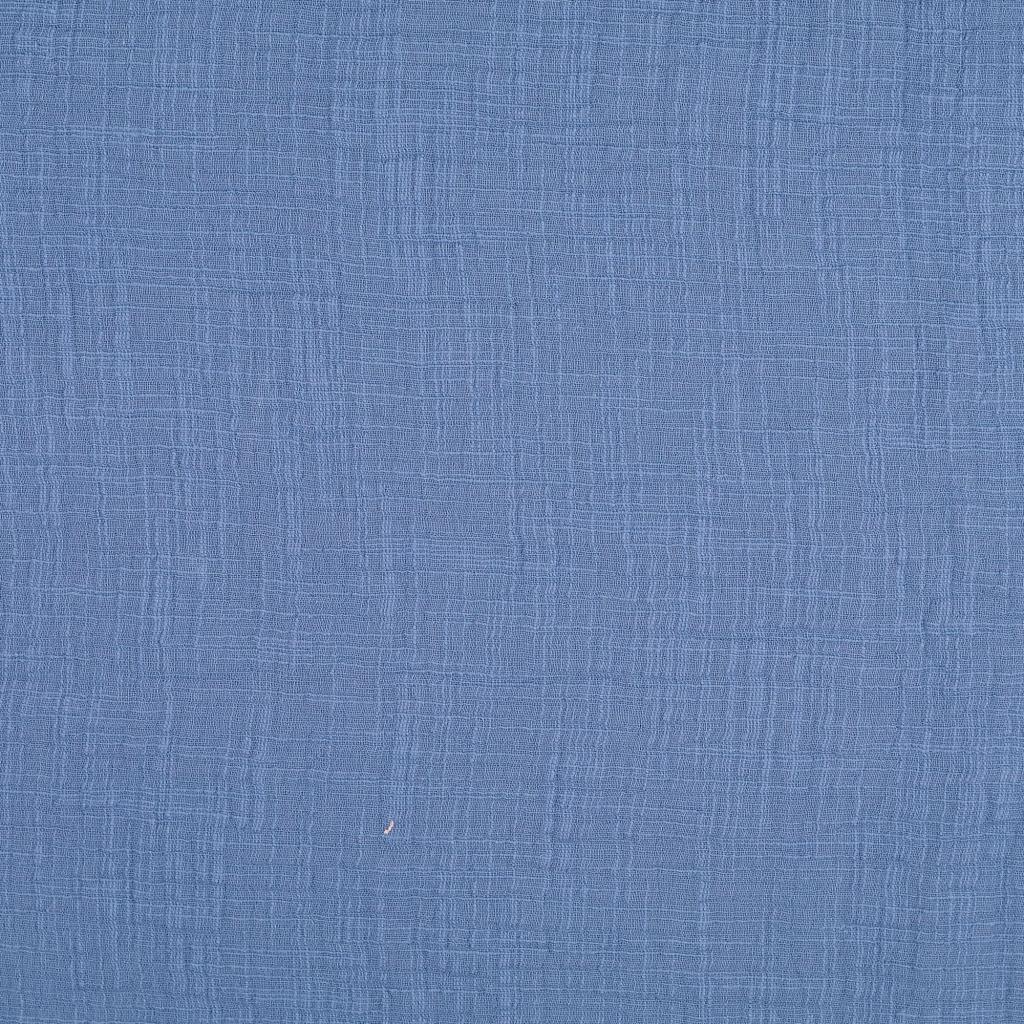 Double fabric of vintage cotton gauze - blue jeans