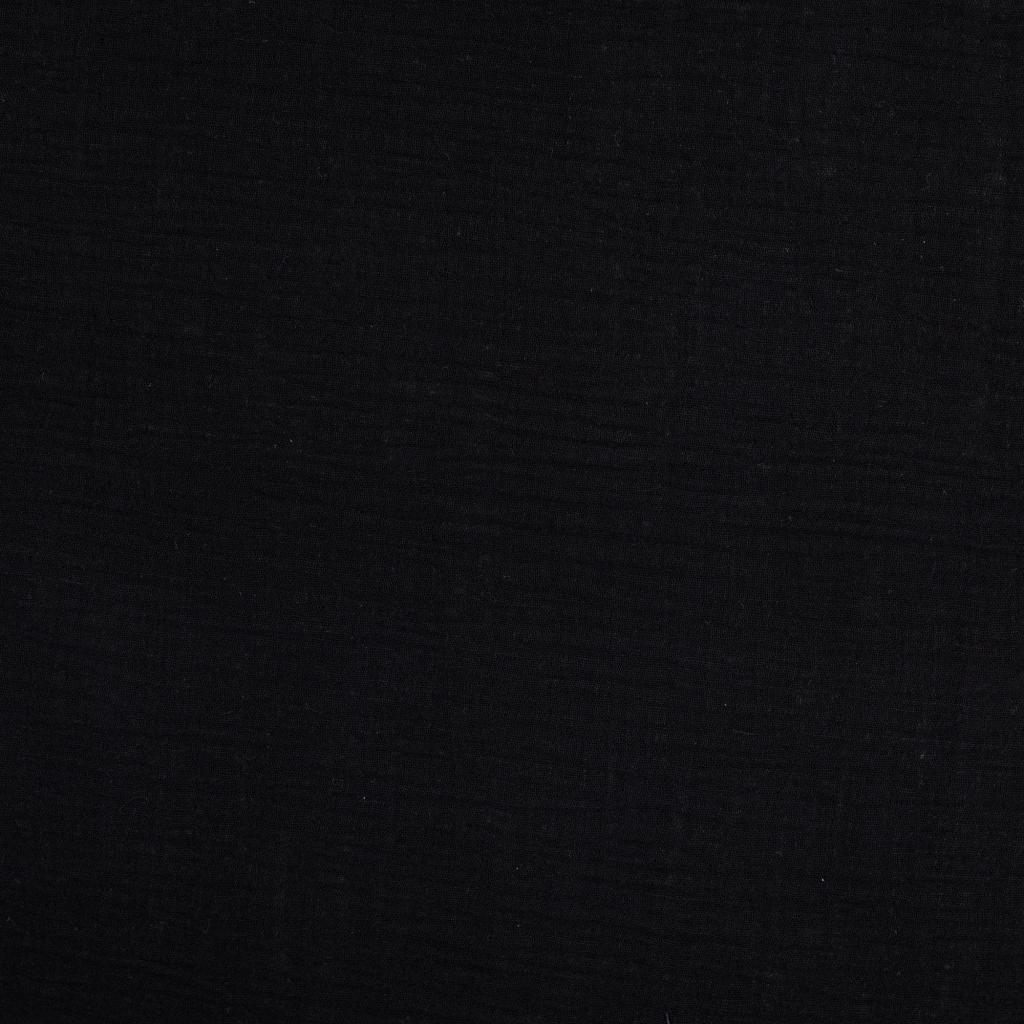 Double fabric of vintage cotton gauze - black