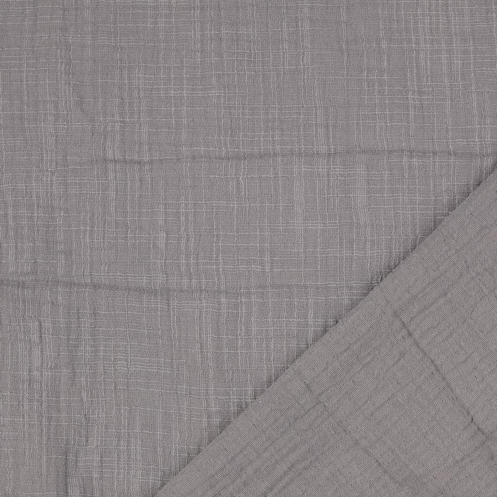 Double fabric of vintage cotton gauze - gray