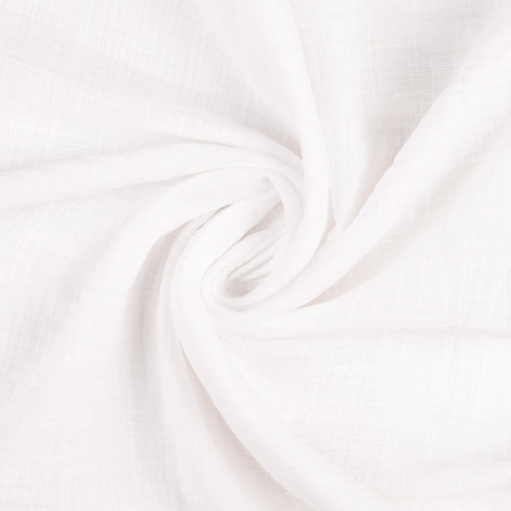 Double fabric of vintage cotton gauze - white