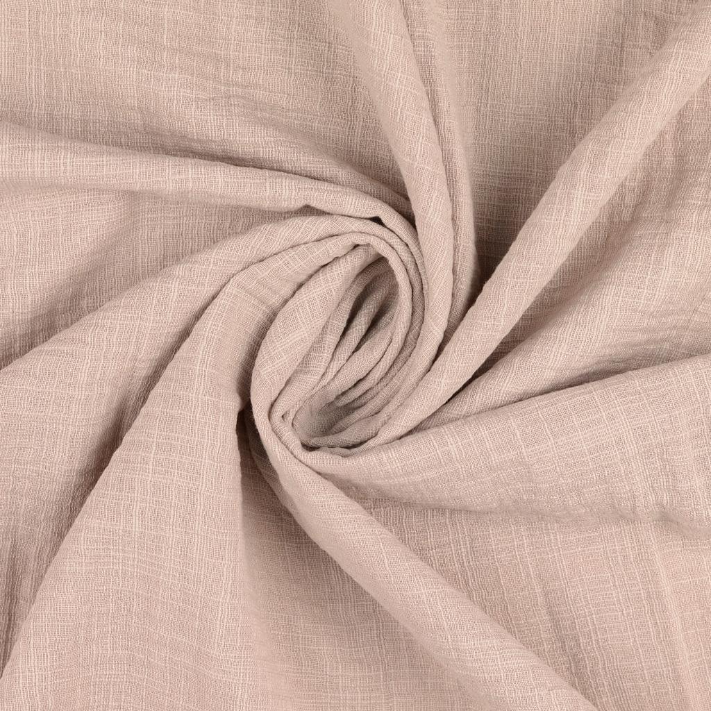 Double fabric of vintage cotton gauze - sand