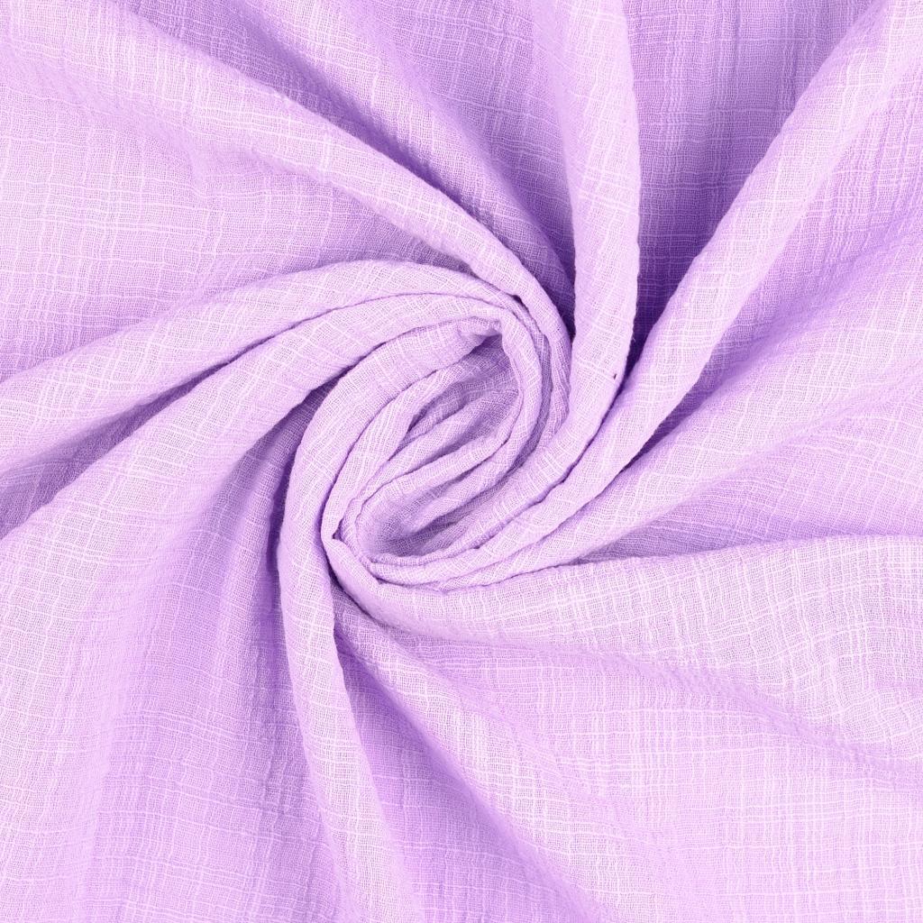 Double fabric of vintage cotton gauze - Lilas