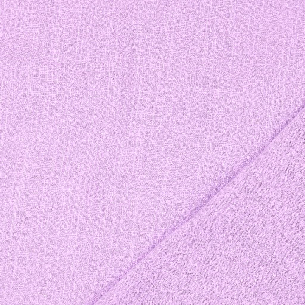 Double fabric of vintage cotton gauze - Lilas