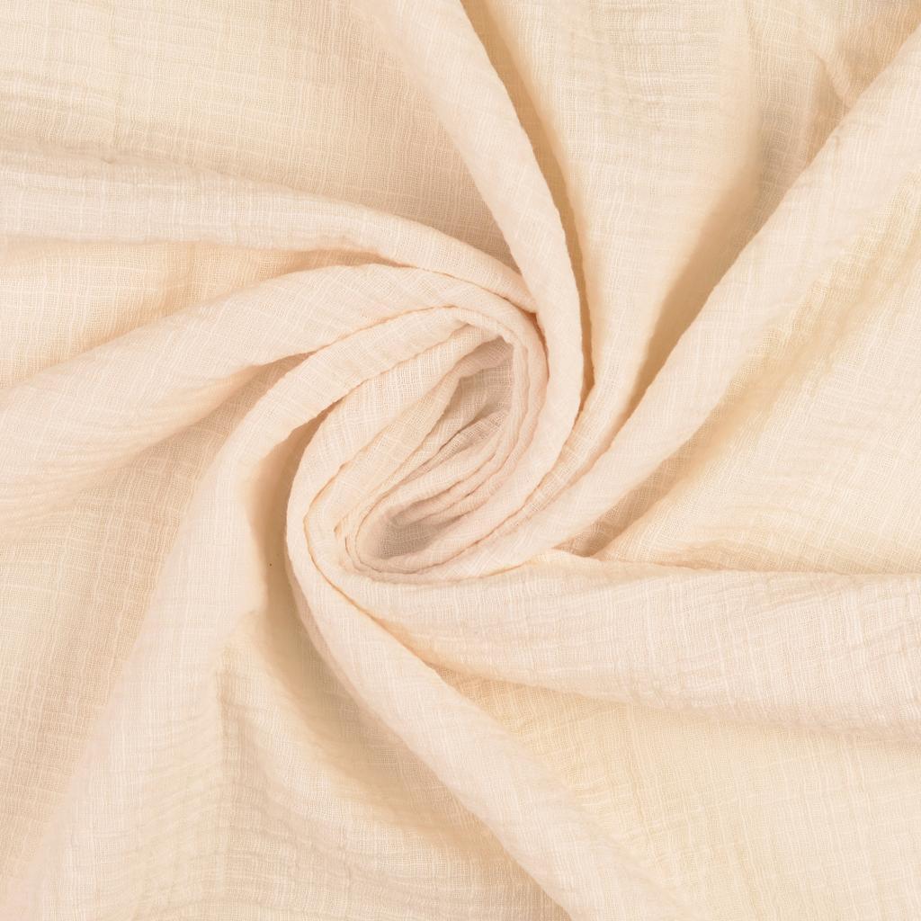 Double fabric of vintage cotton gauze - ecru