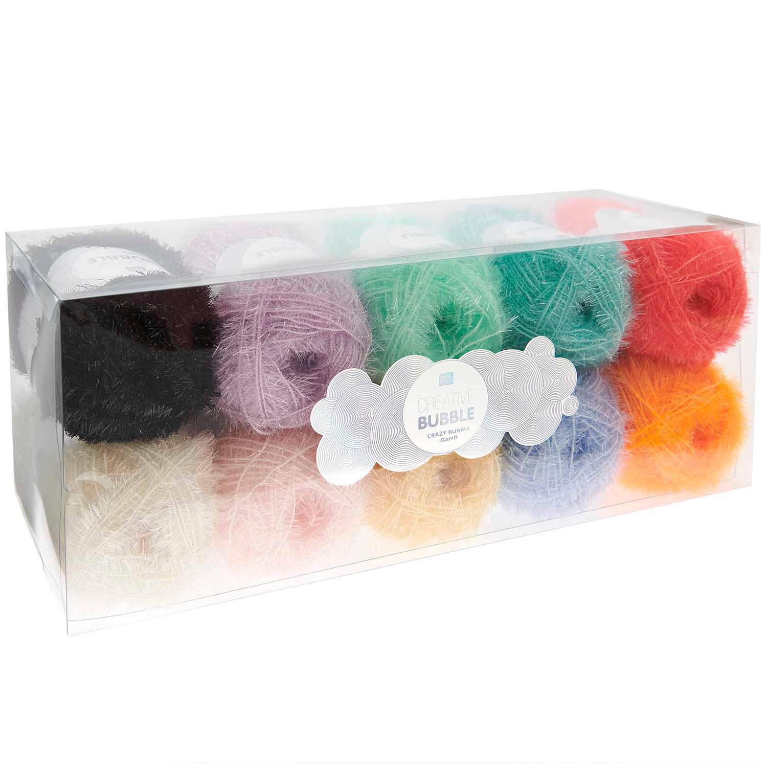 Coffret 10 pelotes de fil à crocheter Creative Bubble - Crazy Bubble Gang