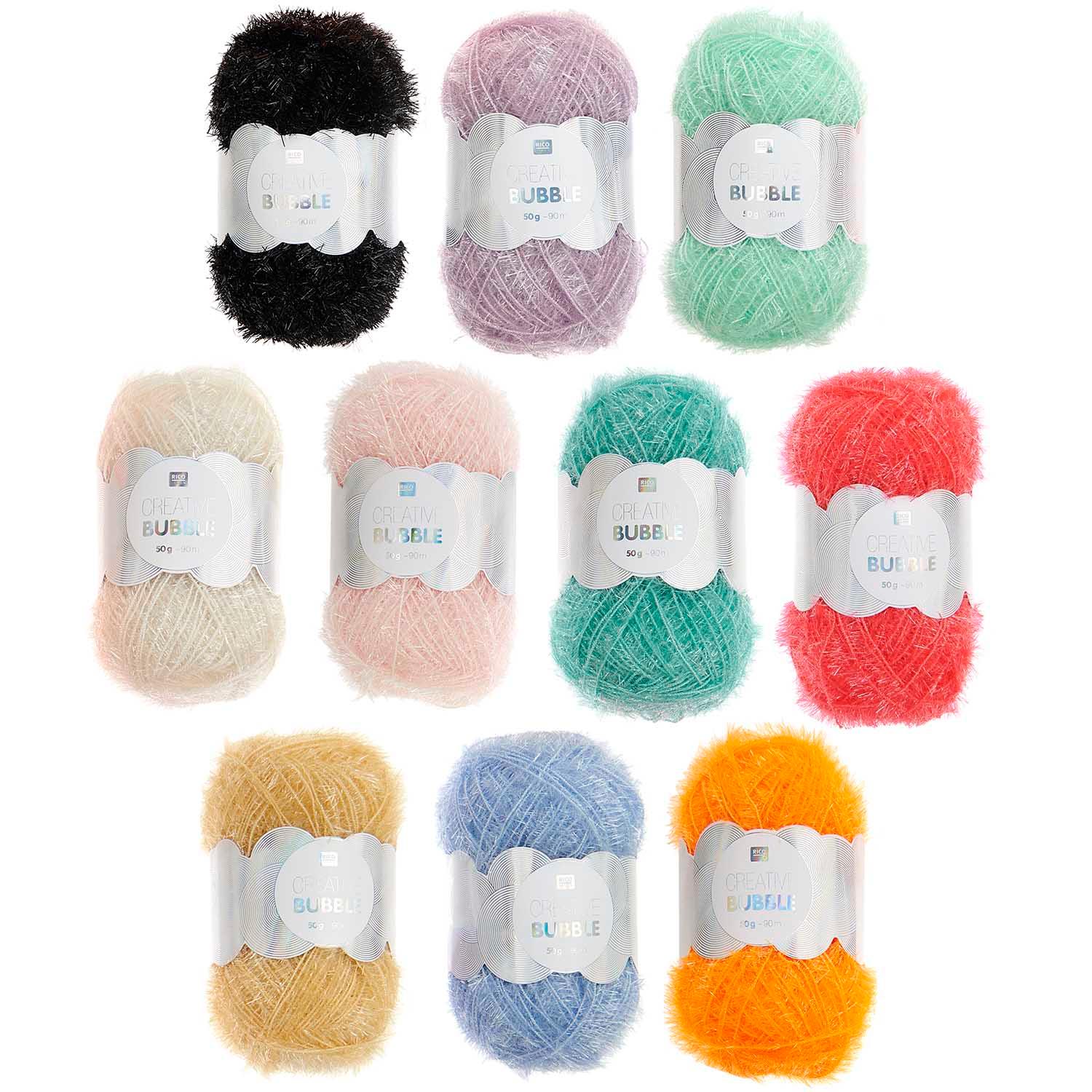 Coffret 10 pelotes de fil à crocheter Creative Bubble - Crazy Bubble Gang